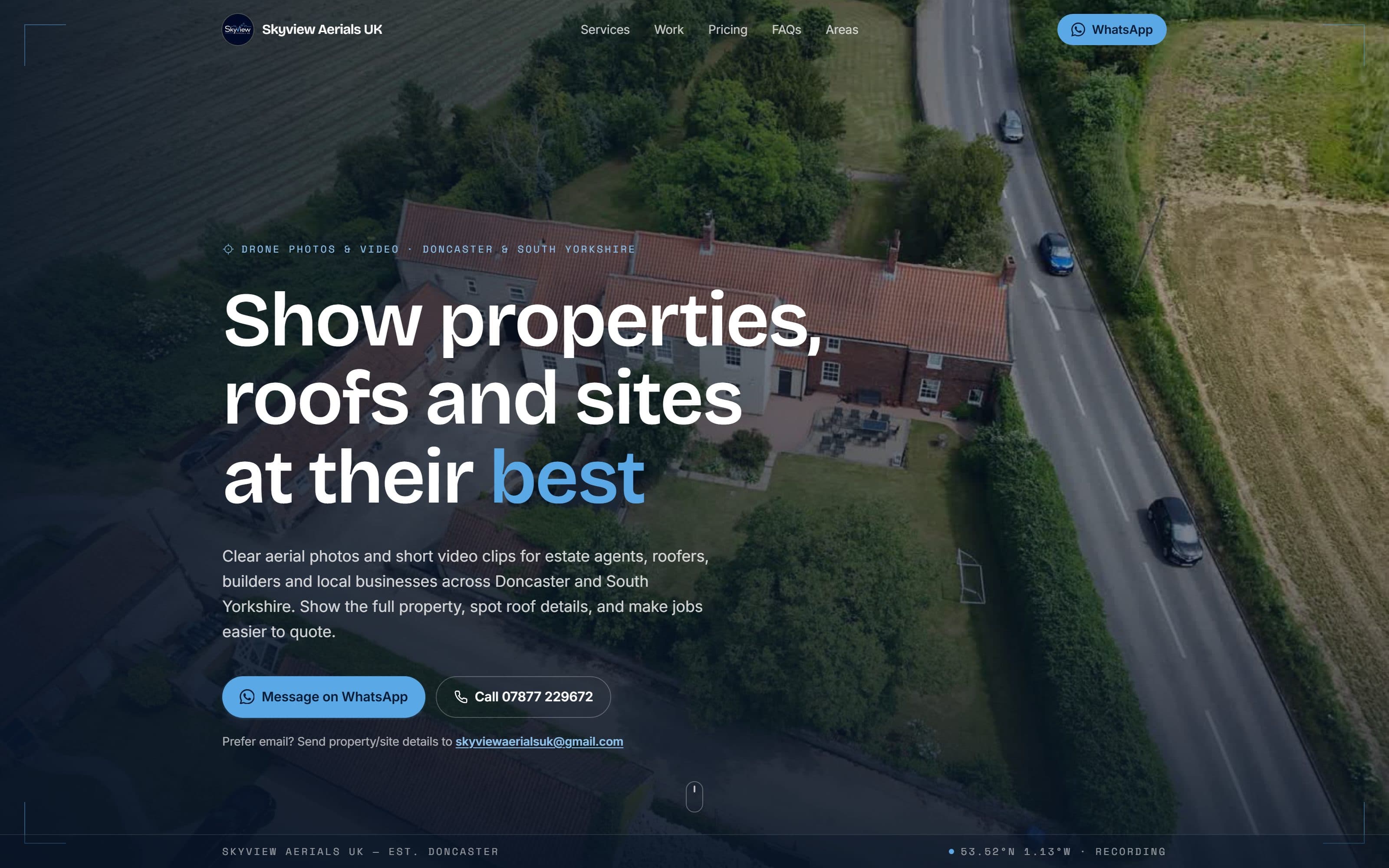 Skyview Aerials UK — screenshot of the build